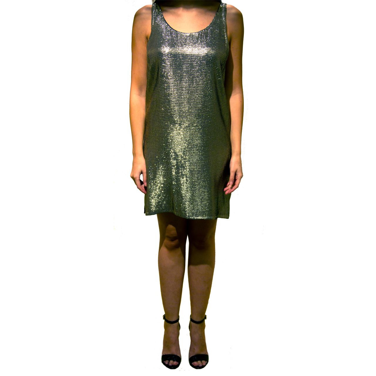 GOLD LUREX DRESS / LONG TOP The Selectist